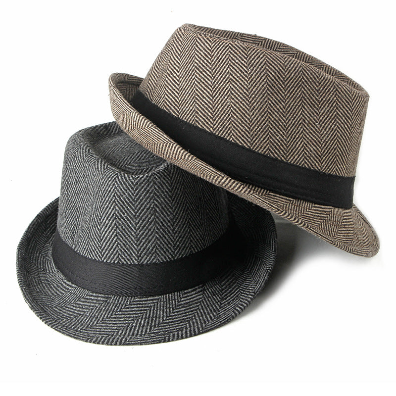 Men's British Top Hat Casual Man Jazz Hats & Caps