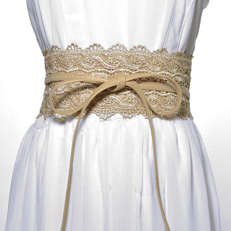 Women's Optional Wide Waist Seal Lace Decoration Belts