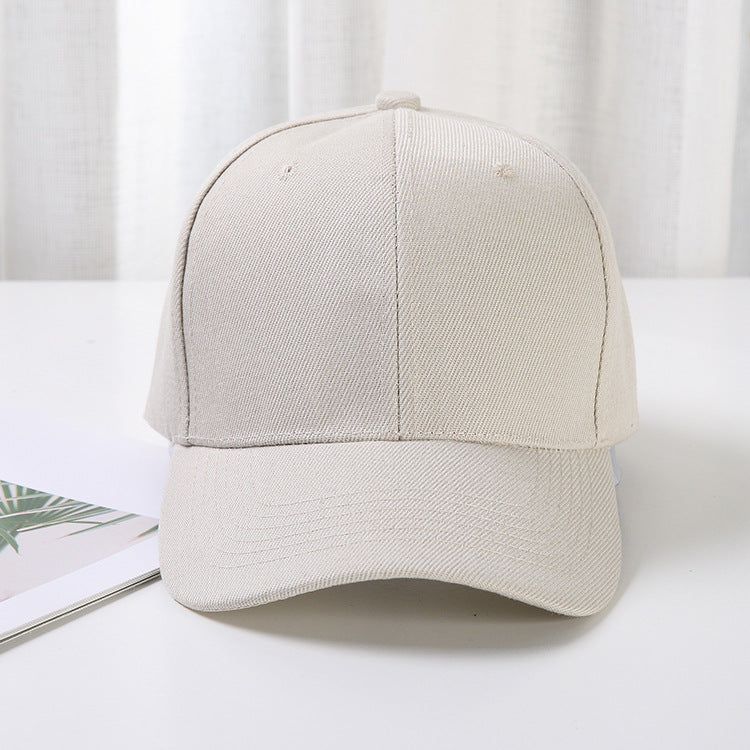 Women's & Men's Baseball Korean Style Color Pure Couple Hats & Caps