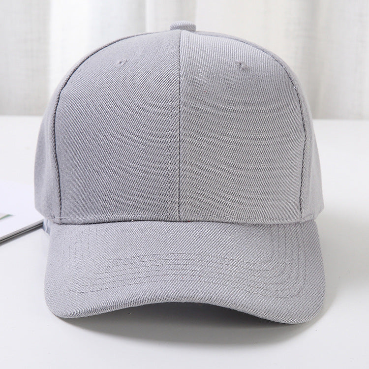 Women's & Men's Baseball Korean Style Color Pure Couple Hats & Caps