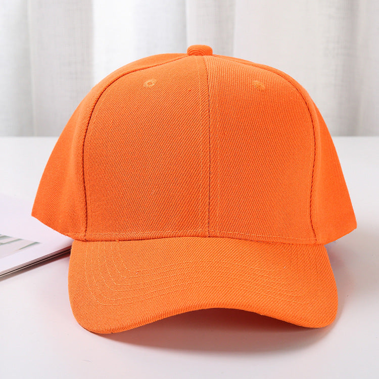 Women's & Men's Baseball Korean Style Color Pure Couple Hats & Caps