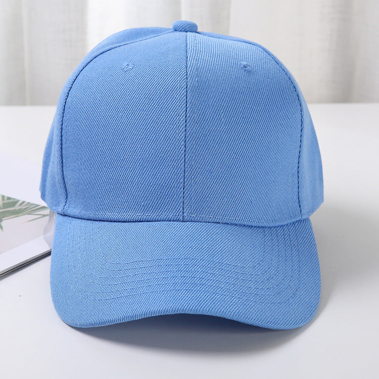 Women's & Men's Baseball Korean Style Color Pure Couple Hats & Caps