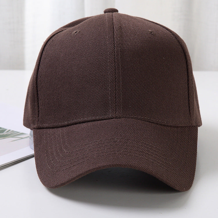 Women's & Men's Baseball Korean Style Color Pure Couple Hats & Caps