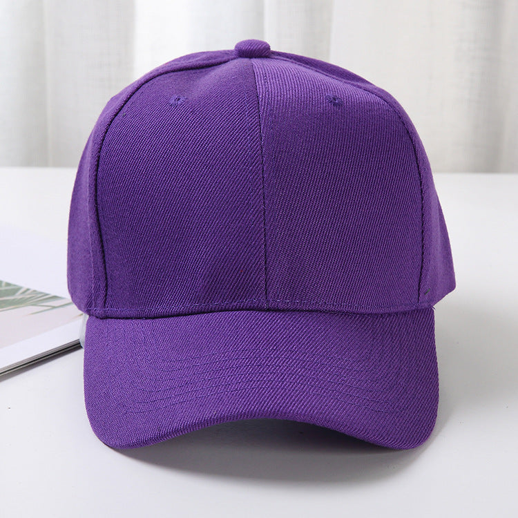 Women's & Men's Baseball Korean Style Color Pure Couple Hats & Caps