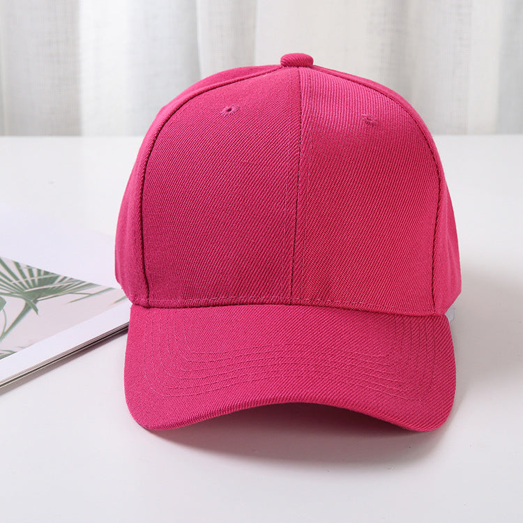 Women's & Men's Baseball Korean Style Color Pure Couple Hats & Caps