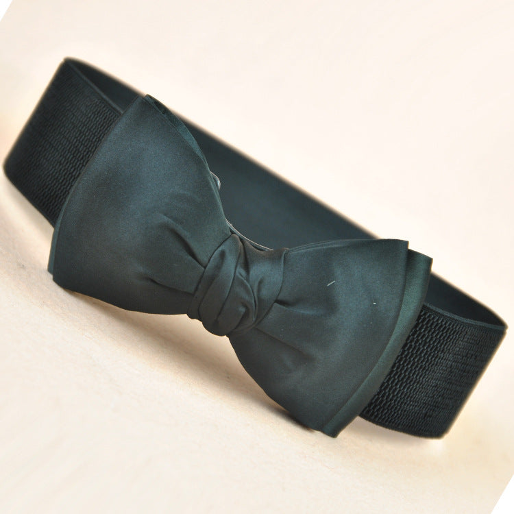 Women's Fashion Fabric Bow Waist Seal Width Belts