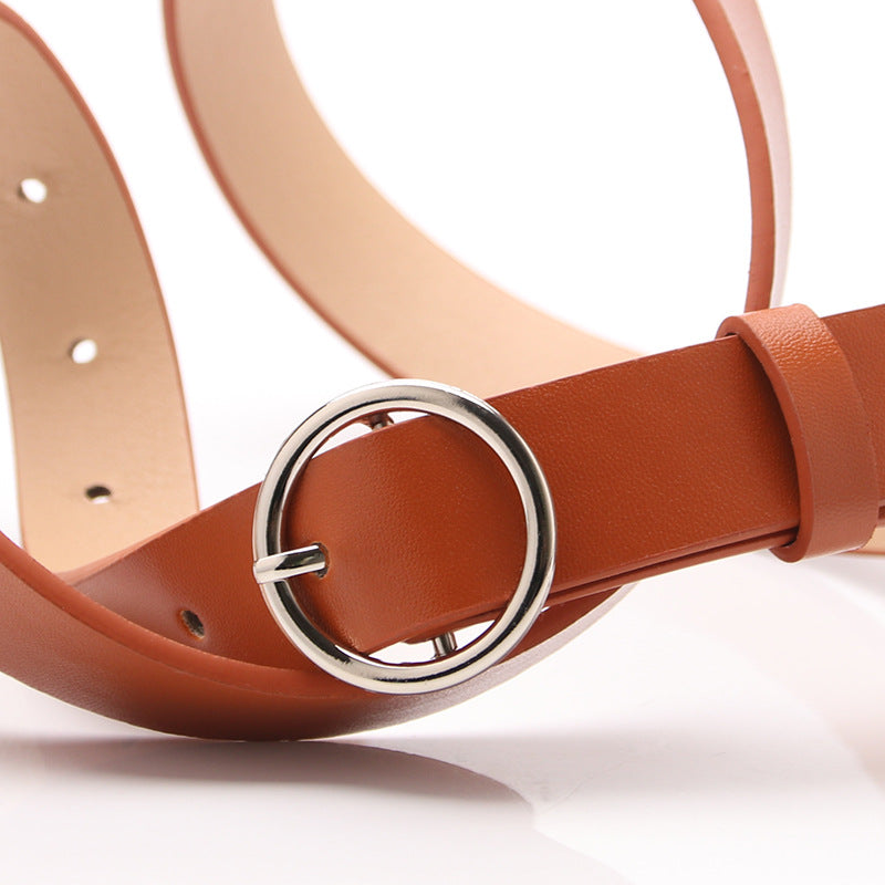 Women's Round Buckle Trend Decoration Casual Fashion Belts