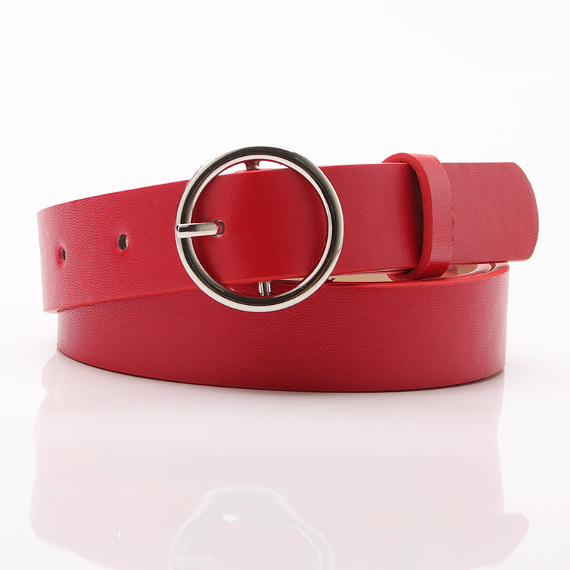 Women's Round Buckle Trend Decoration Casual Fashion Belts