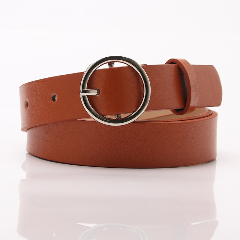 Women's Round Buckle Trend Decoration Casual Fashion Belts