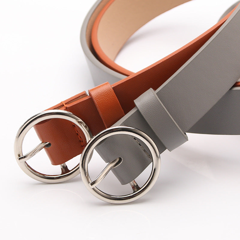 Women's Round Buckle Trend Decoration Casual Fashion Belts