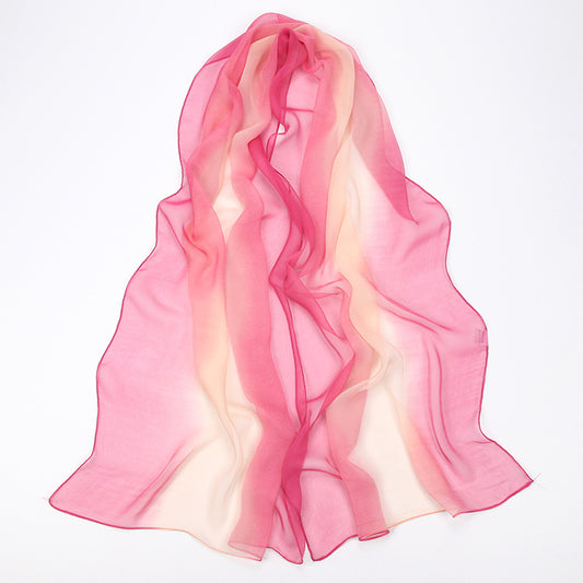 Women's Color Chiffon Thin Keep Warm Sun Block Shawl Scarfs