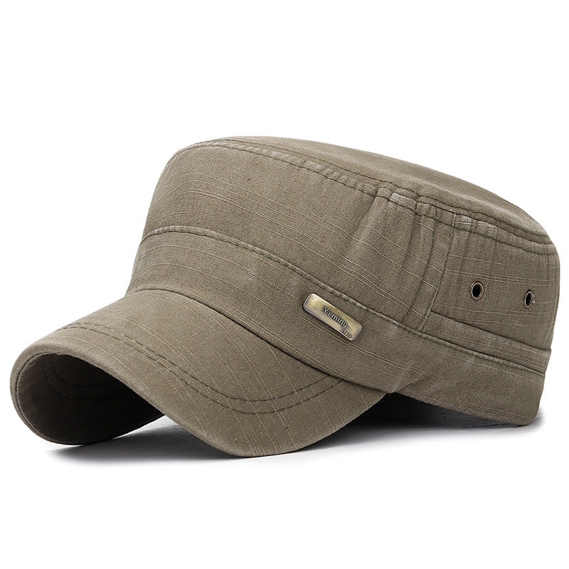 Men's Standard Worn Looking Washed-out Slubbed Fabric Hats & Caps