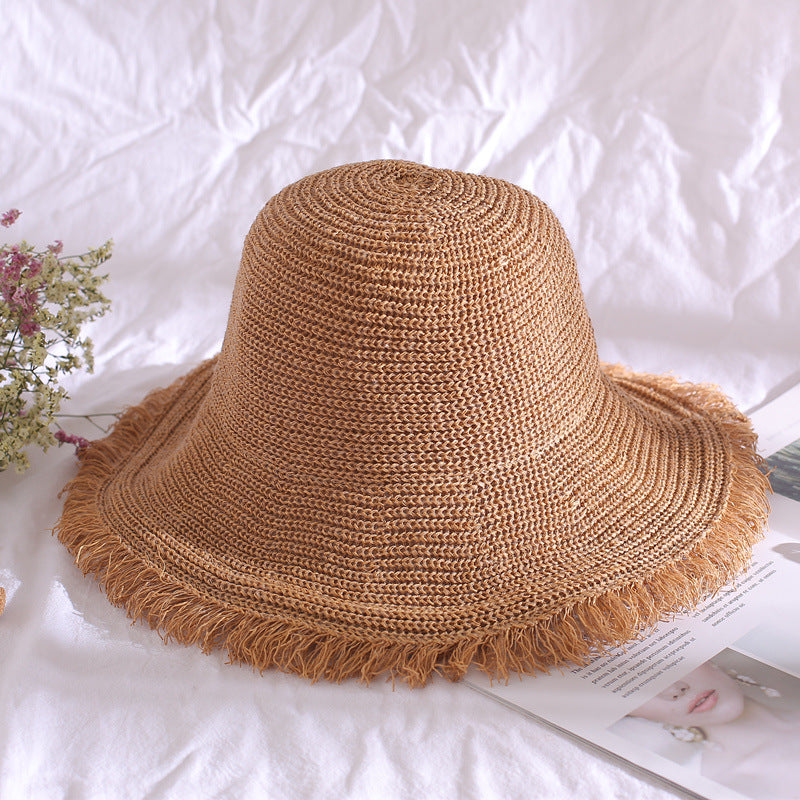 Women's Pear Hat Korean Big Brim Breathable Straw Summer Hats & Caps