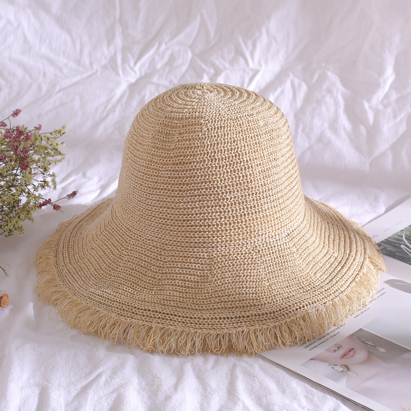 Women's Pear Hat Korean Big Brim Breathable Straw Summer Hats & Caps