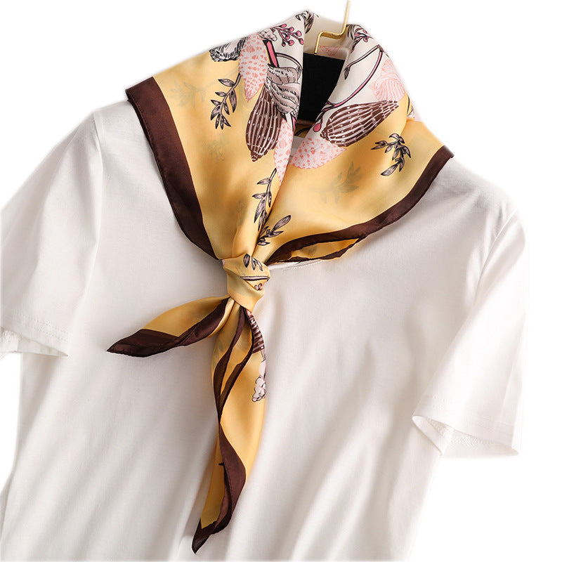 Women's Square Artificial Silk Thickened Decoration Fashion Scarfs