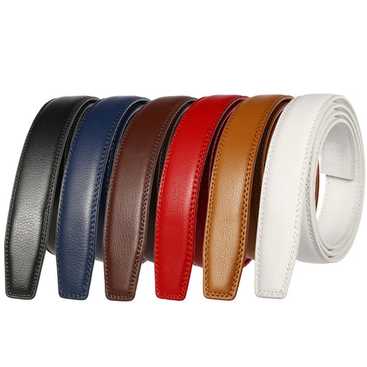 Men's Automatic Buckle Leather Body Cowhide Belts