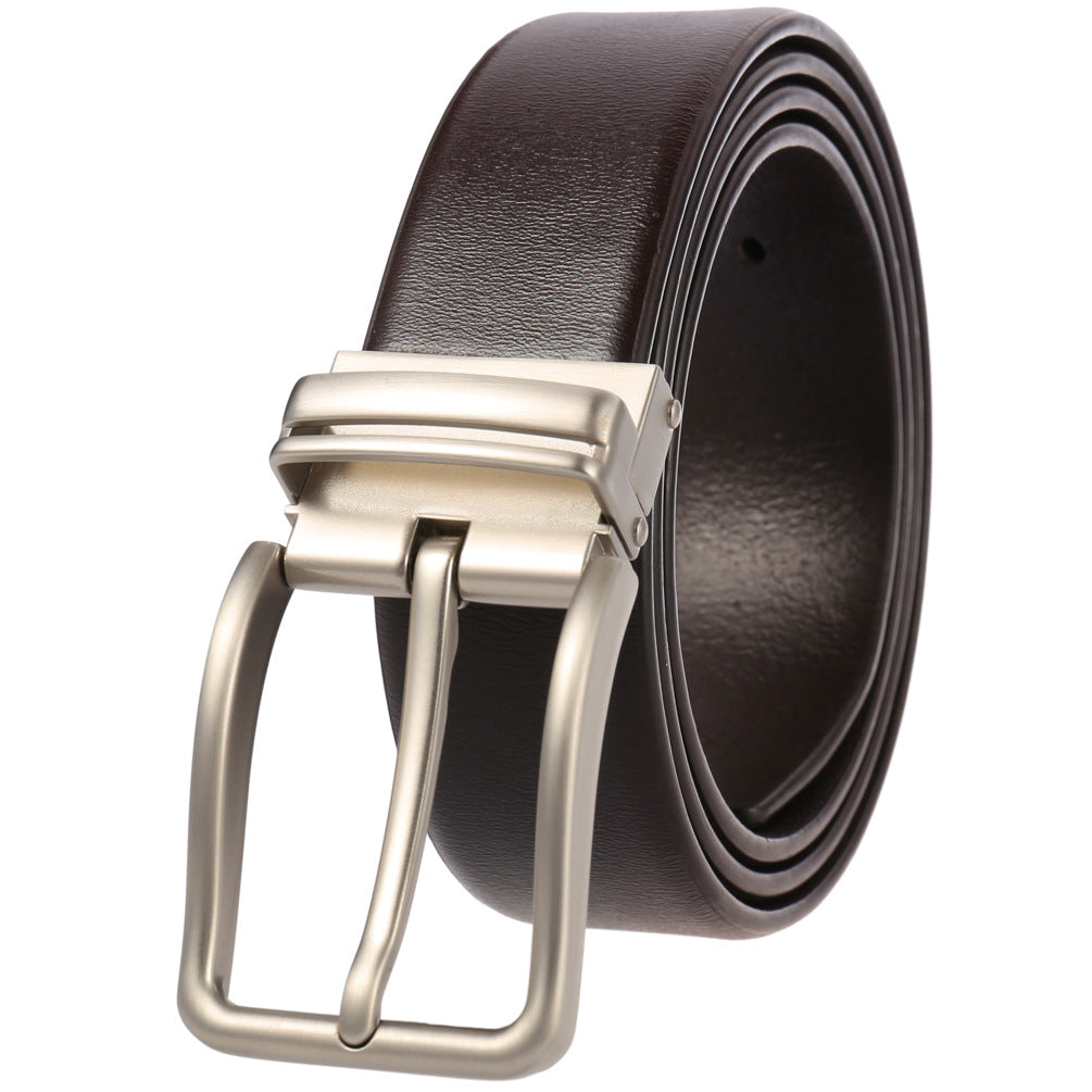 Pin Buckle Casual Split Leather Punch Belts