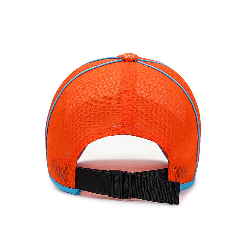 Large Summer Full Net Hollow Brim Sports Sunhat Kids' Headwear