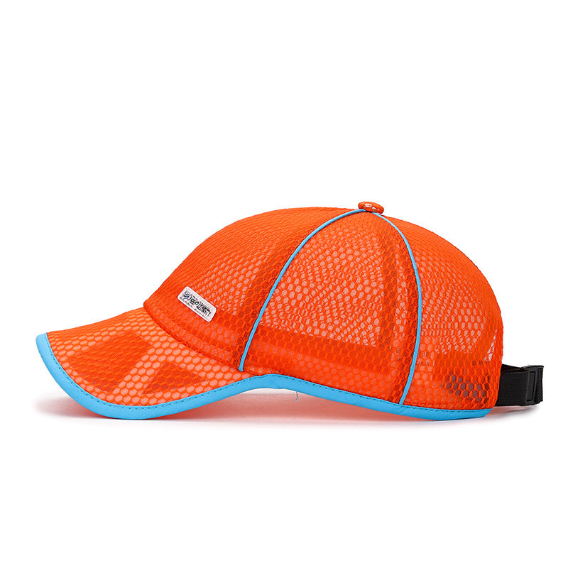 Large Summer Full Net Hollow Brim Sports Sunhat Kids' Headwear