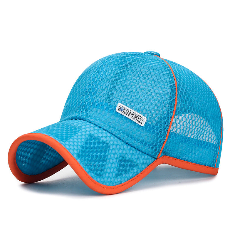 Large Summer Full Net Hollow Brim Sports Sunhat Kids' Headwear