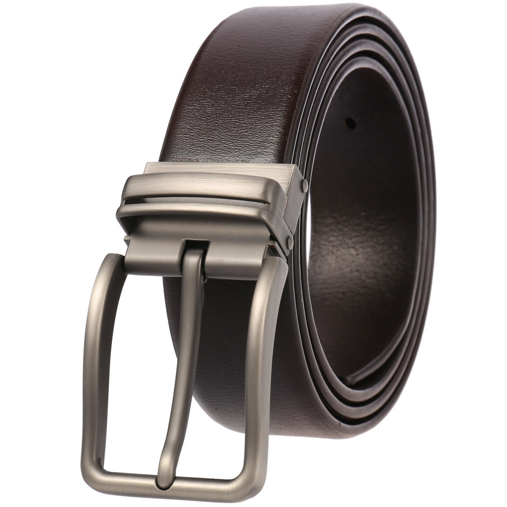 Pin Buckle Casual Split Leather Punch Belts