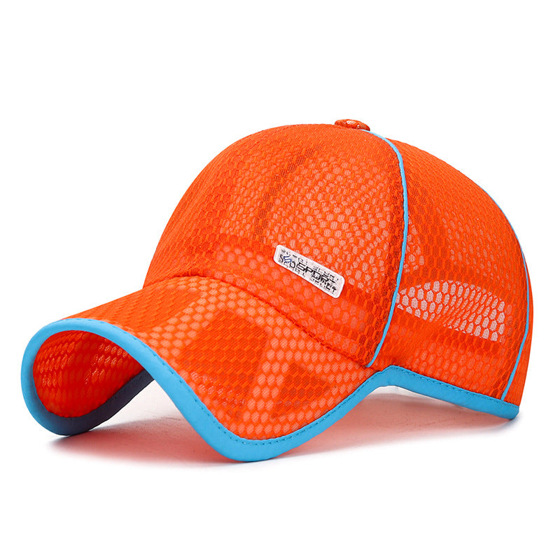 Large Summer Full Net Hollow Brim Sports Sunhat Kids' Headwear