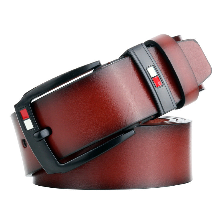 Men's Trademark Leather Antique Pin Buckle Casual Belts