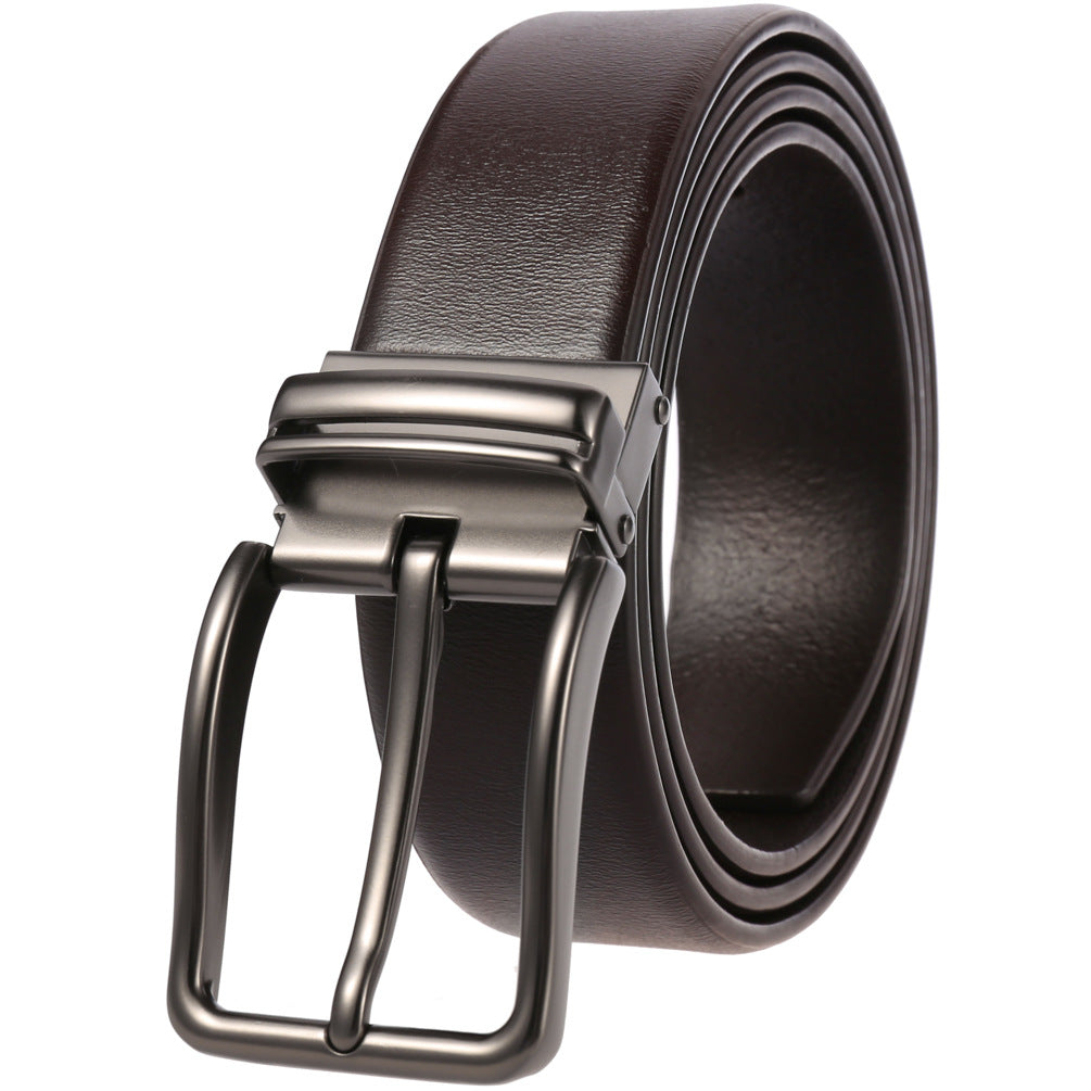 Pin Buckle Casual Split Leather Punch Belts