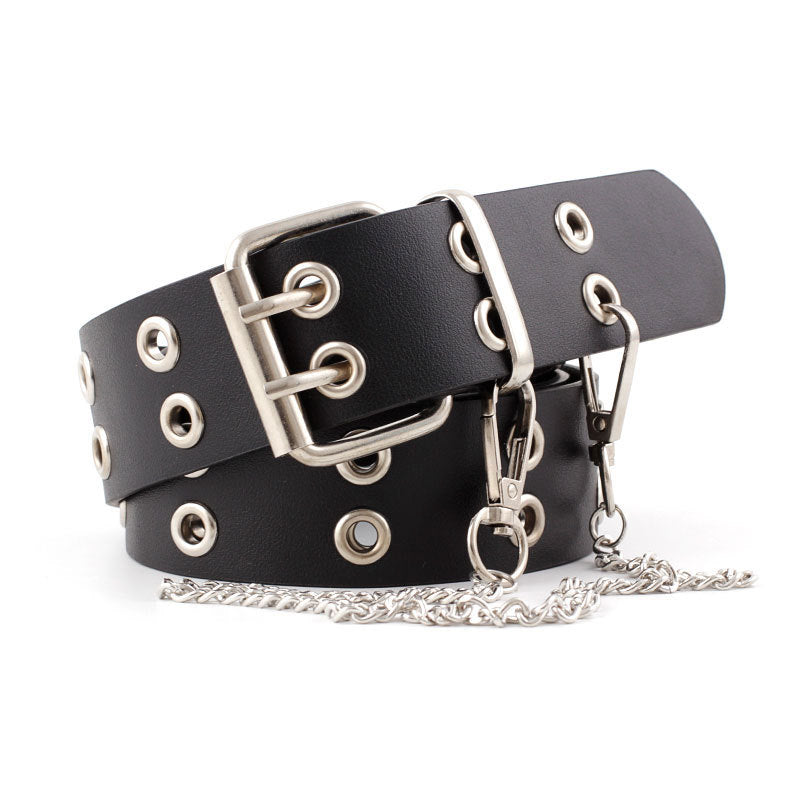 Row Air Hole Chain Clause Korean Belts