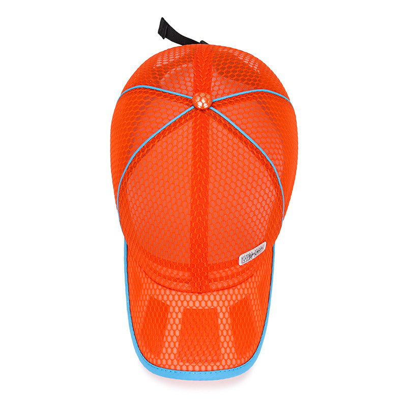 Large Summer Full Net Hollow Brim Sports Sunhat Kids' Headwear