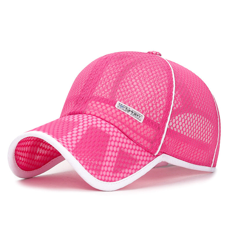 Large Summer Full Net Hollow Brim Sports Sunhat Kids' Headwear