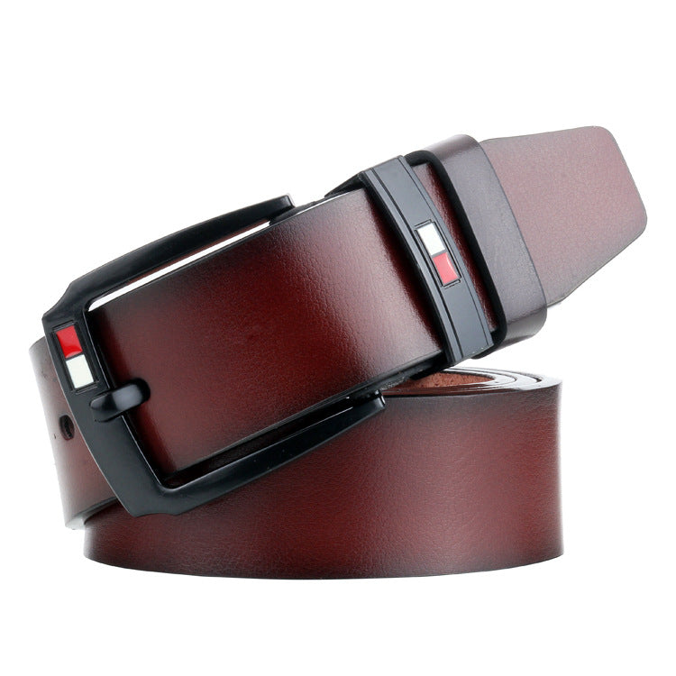 Men's Trademark Leather Antique Pin Buckle Casual Belts