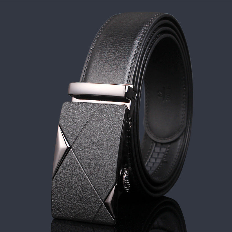 Men's Leather Boys High-grade Alloy Automatic Buckle Business Belts