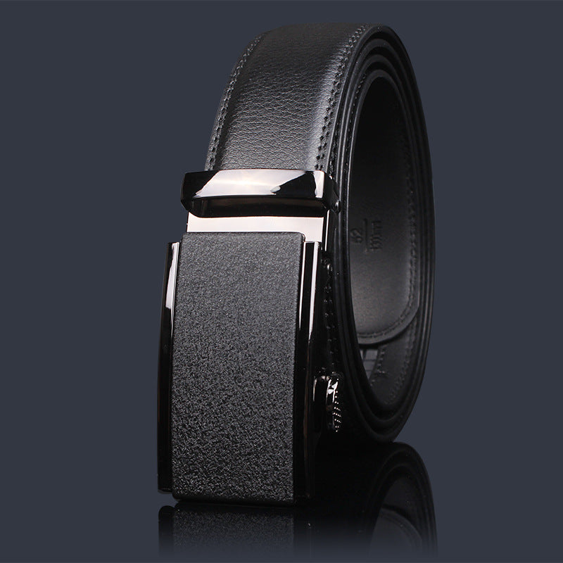 Men's Leather Boys High-grade Alloy Automatic Buckle Business Belts