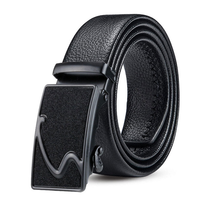 Men's Black Sports Car Bales Catch Edging Belts