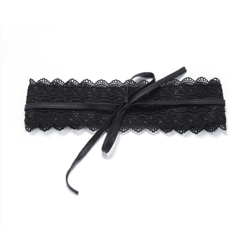 Women's Optional Lace Super Wide Sweet Waist Belts