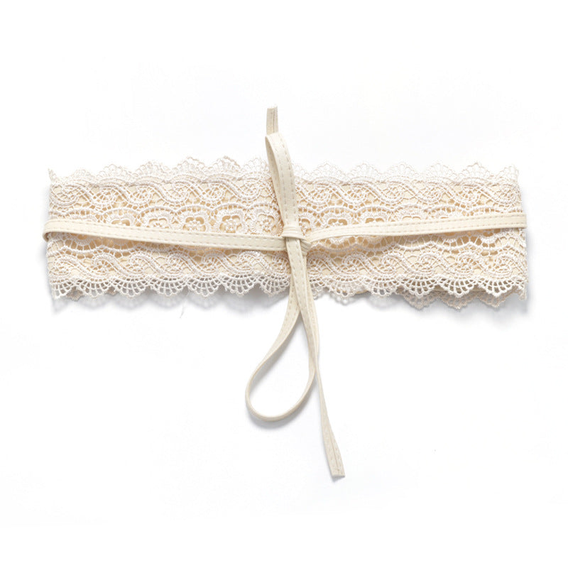 Women's Optional Lace Super Wide Sweet Waist Belts