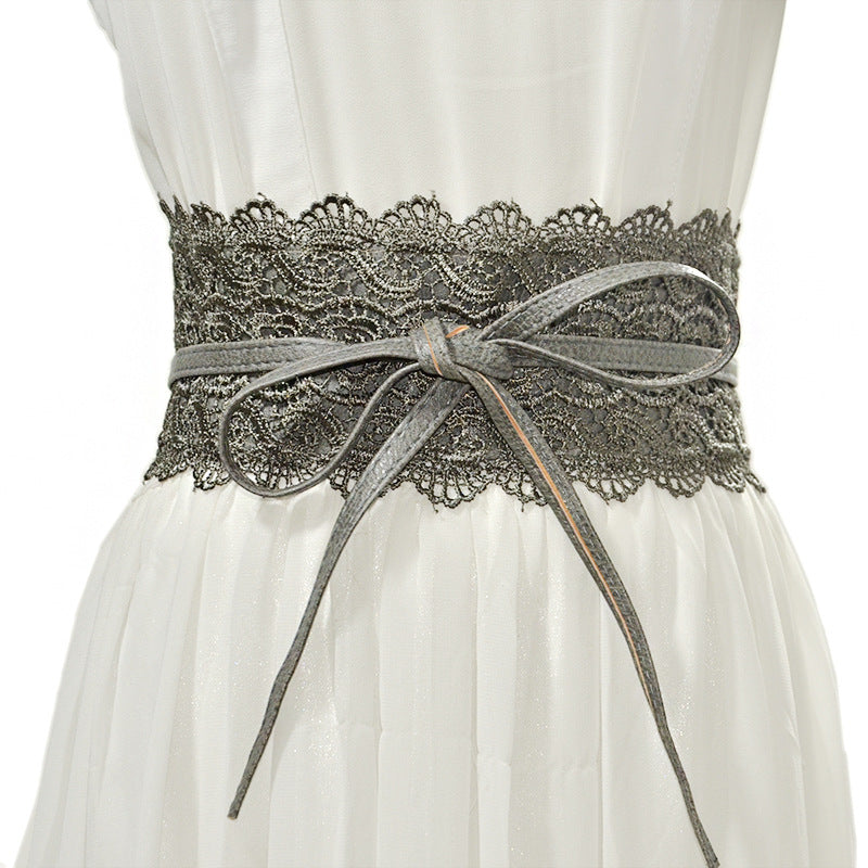 Women's Optional Wide Waist Seal Lace Decoration Belts