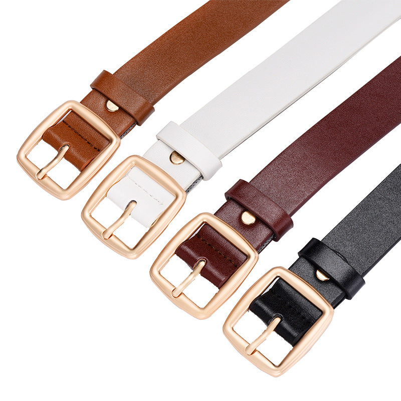 Women's & Men's Square Buckle Korean Simple Versatile Casual Belts