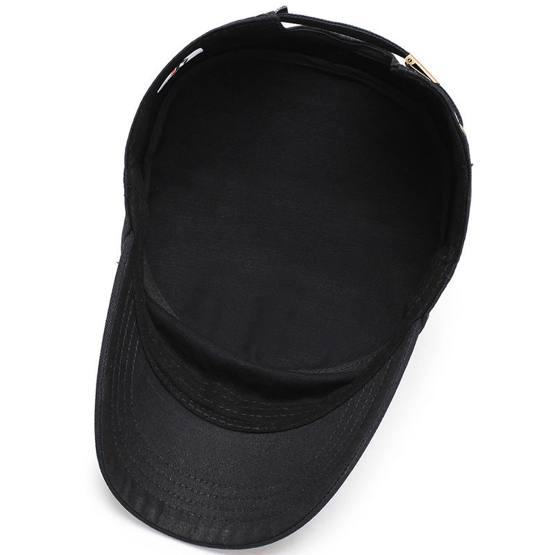 Men's Four Baseball Sun Hat Flat Top Military Hats & Caps