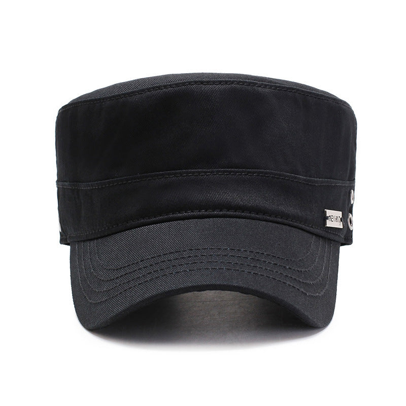 Men's Four Baseball Sun Hat Flat Top Military Hats & Caps