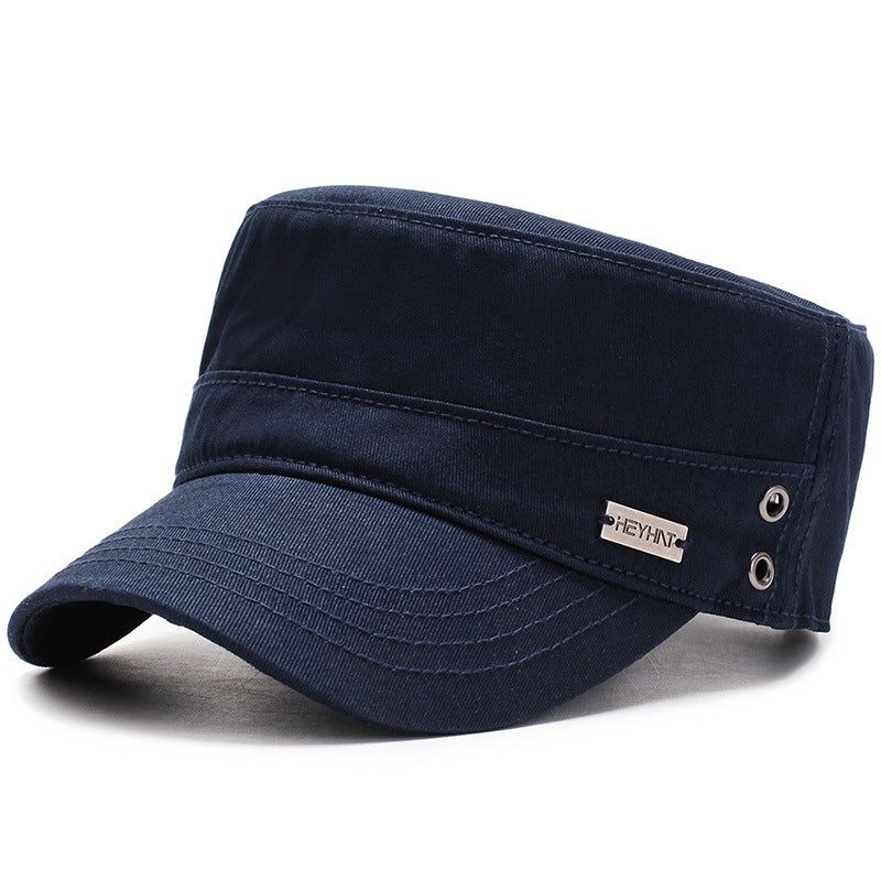 Men's Four Baseball Sun Hat Flat Top Military Hats & Caps