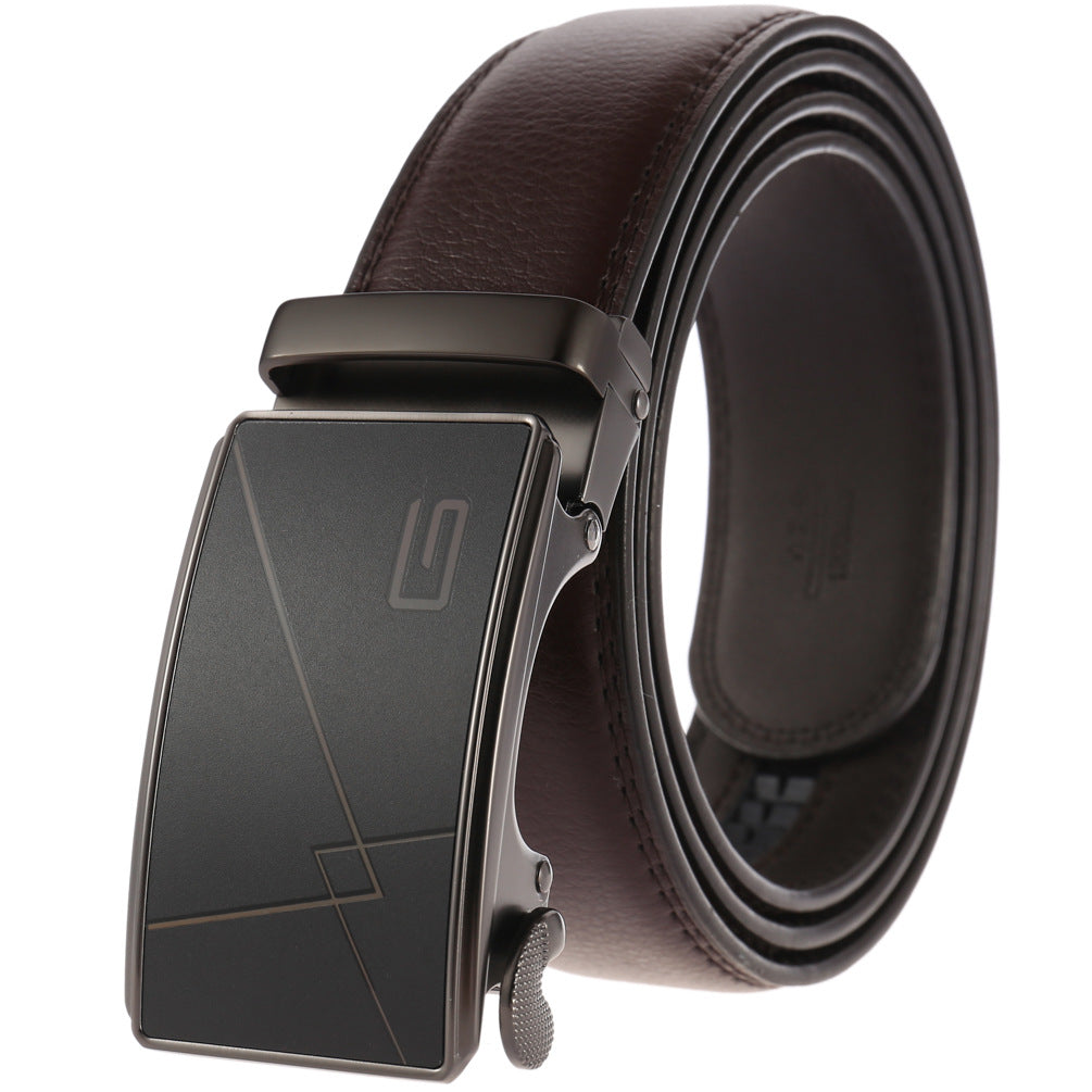 Men's Durable Classy Automatic Buckle Cowhide Belts