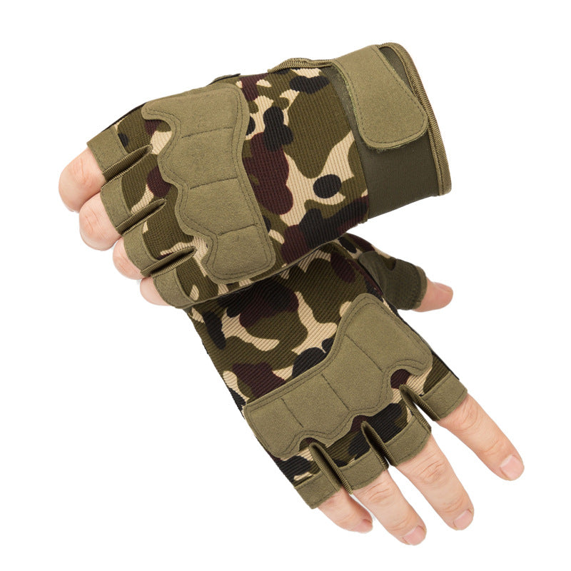 Women's & Men's Tactical Half Finger Outdoor Paratroopers Protective Gloves