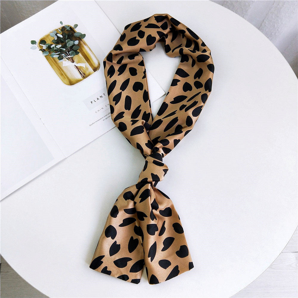 Women's Small Silk Autumn Summer Versatile Double-sided Decorations Scarfs