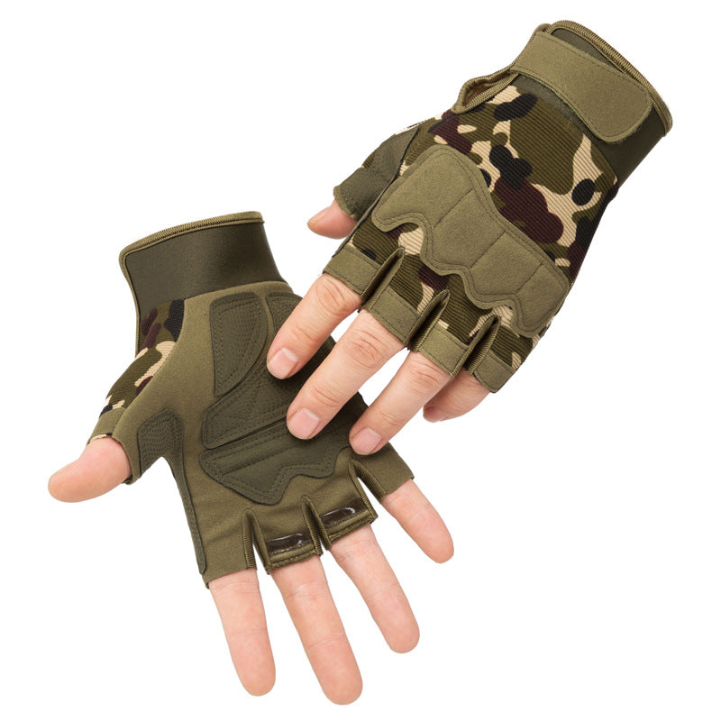 Women's & Men's Tactical Half Finger Outdoor Paratroopers Protective Gloves