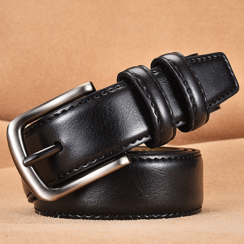 Men's Leather Business Casual Pin Buckle Embossing Belts