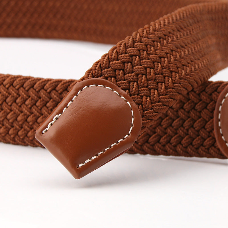 Women's & Men's Elastic Woven Canvas Casual Pin Buckle Belts