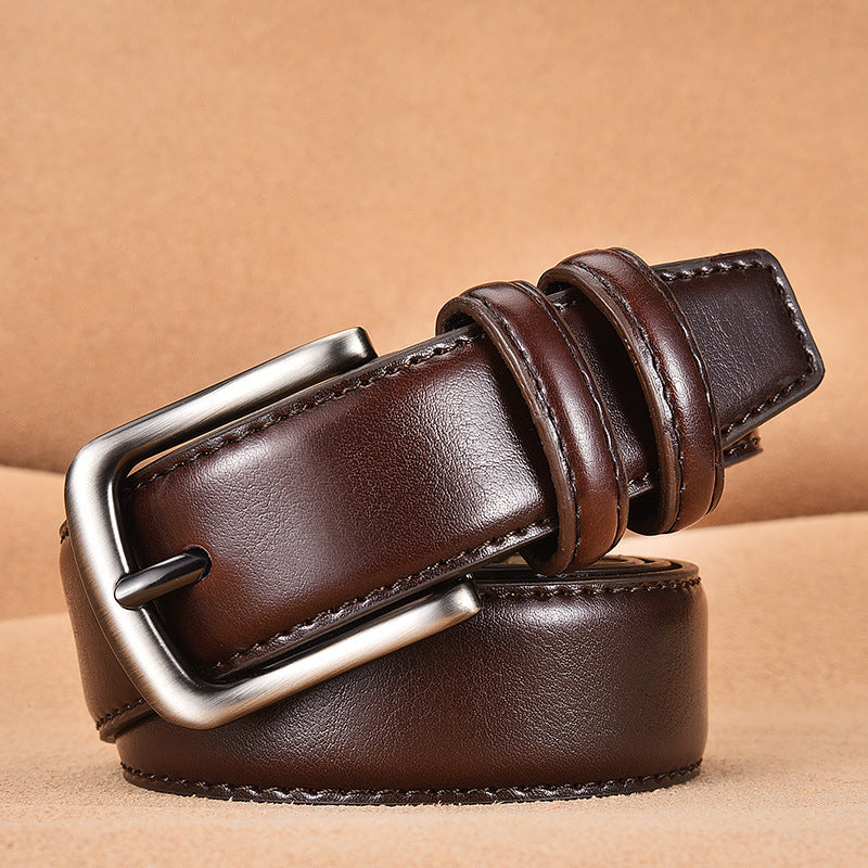 Men's Leather Business Casual Pin Buckle Embossing Belts