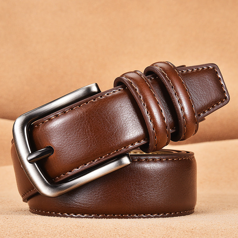 Men's Leather Business Casual Pin Buckle Embossing Belts